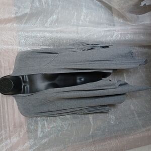 Cupio Light Grey Open Front Draped Cardigan Size L